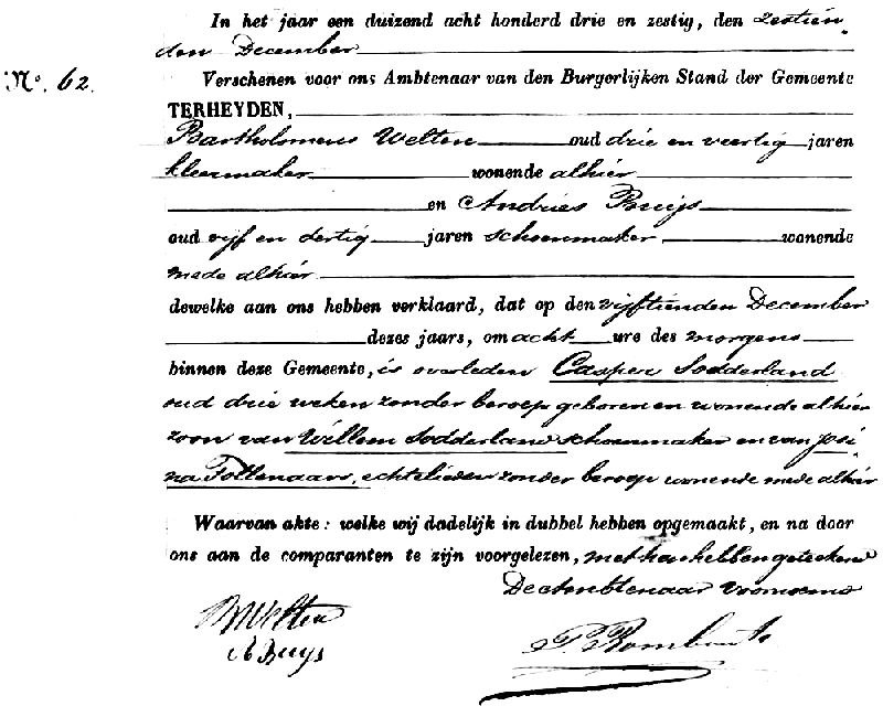 18631216 ovl akte 62 Casper zv W Sodderland - J Tollenaars